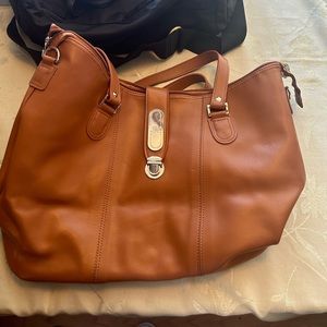 JM collection tote bag. Genuine leather